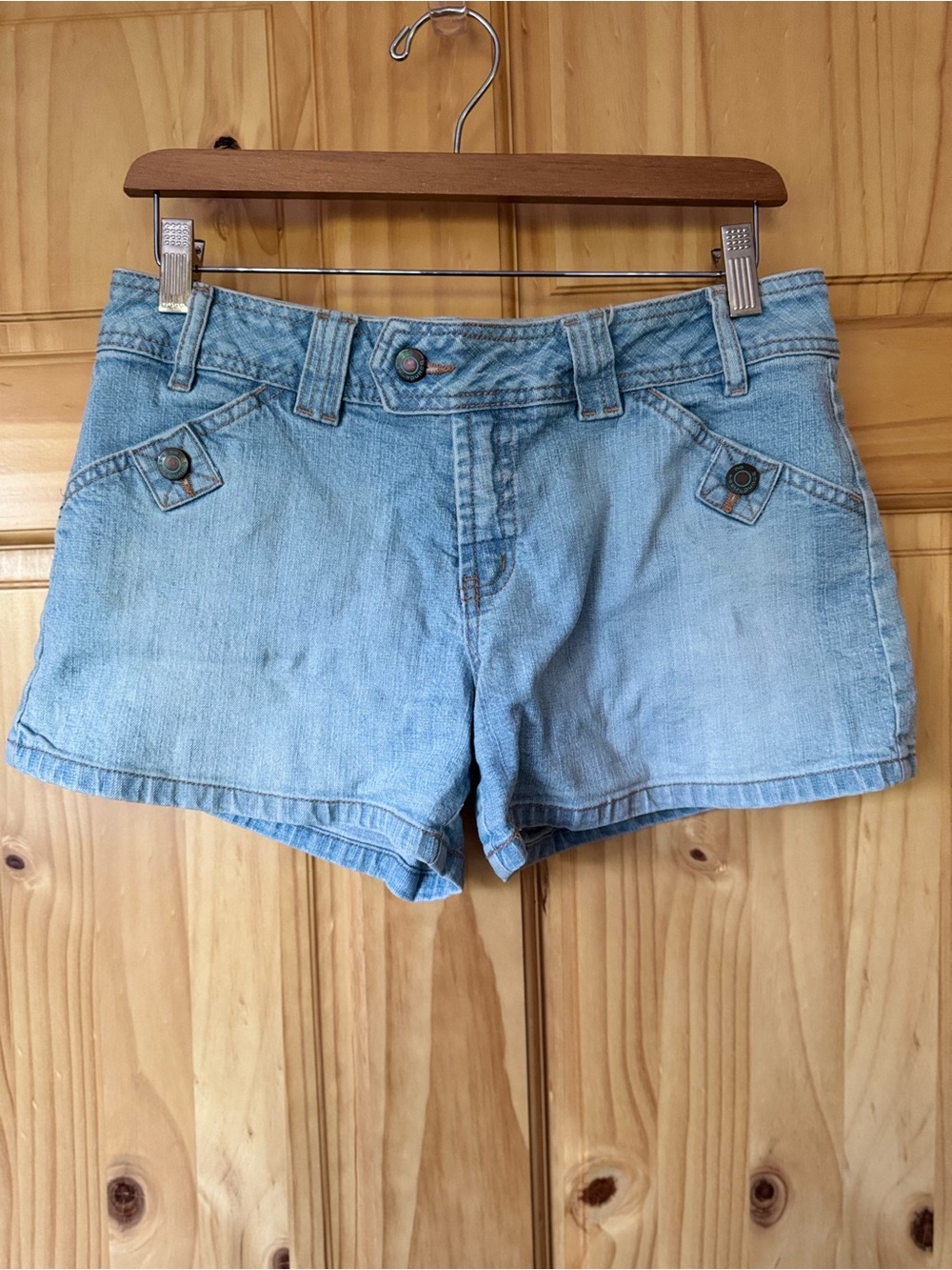 Vintage Light Blue Classic Casual stretch Denim Shorts size 7